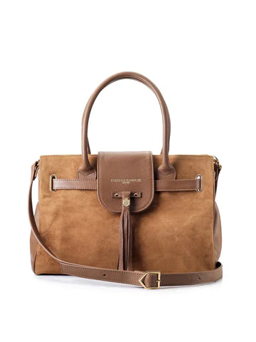 Windsor Handbag - Tan Suede