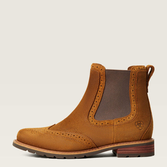 Wexford Brogue Waterproof Chelsea Boot - Weathered Honey