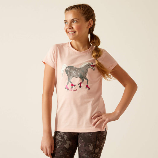 Kids' Roller Pony T-Shirt - Blushing Rose
