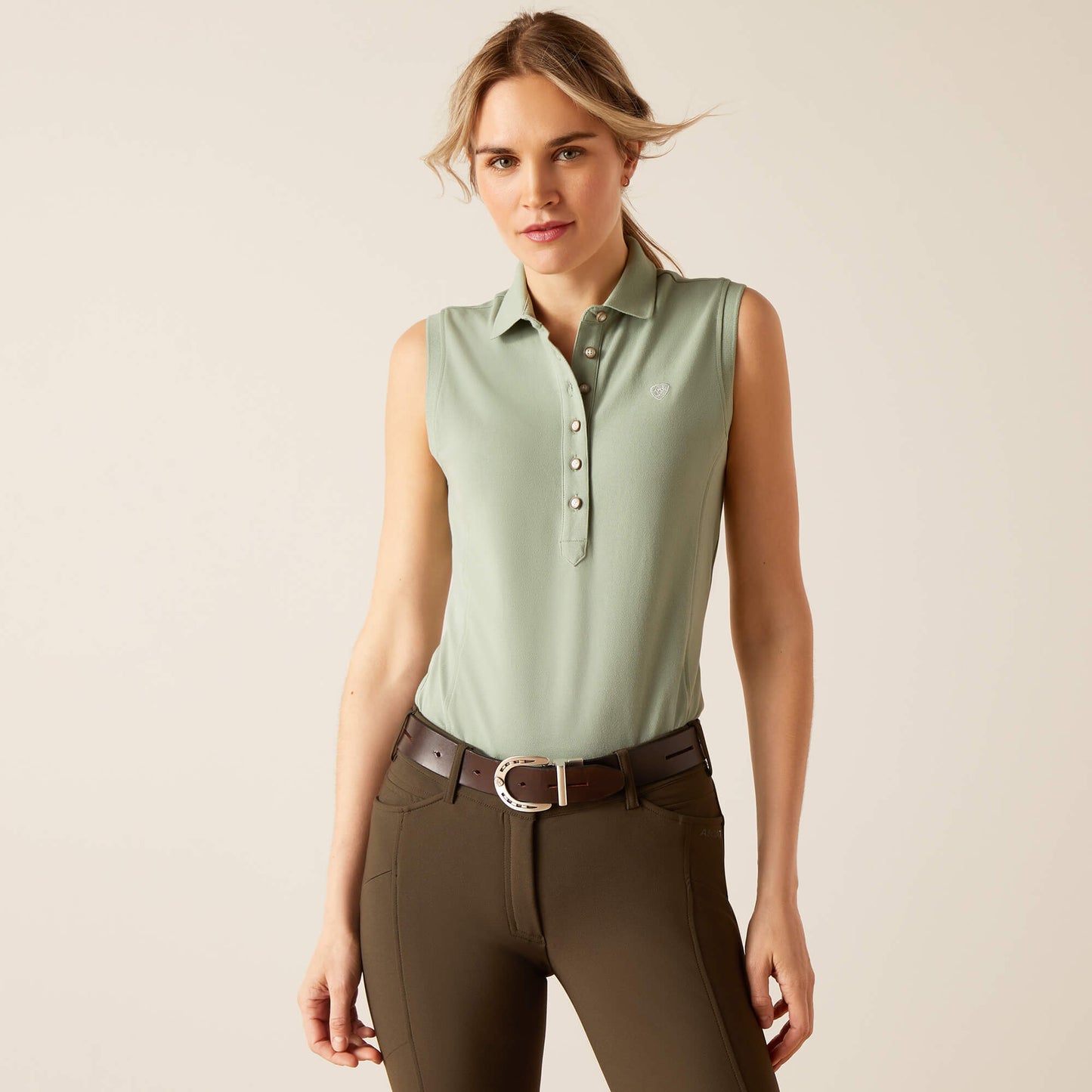 Prix 2.0 Sleeveless Polo Shirt - Lily Pad