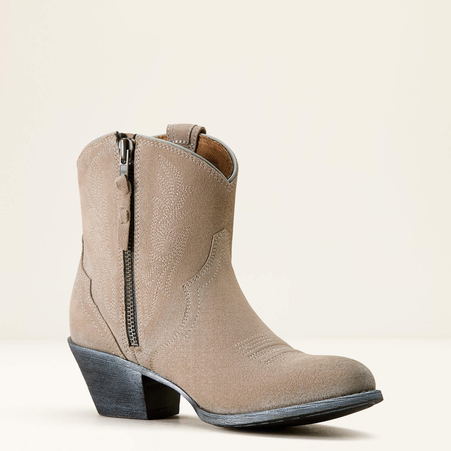 Harlan Western Boot - Granite Grey Suede