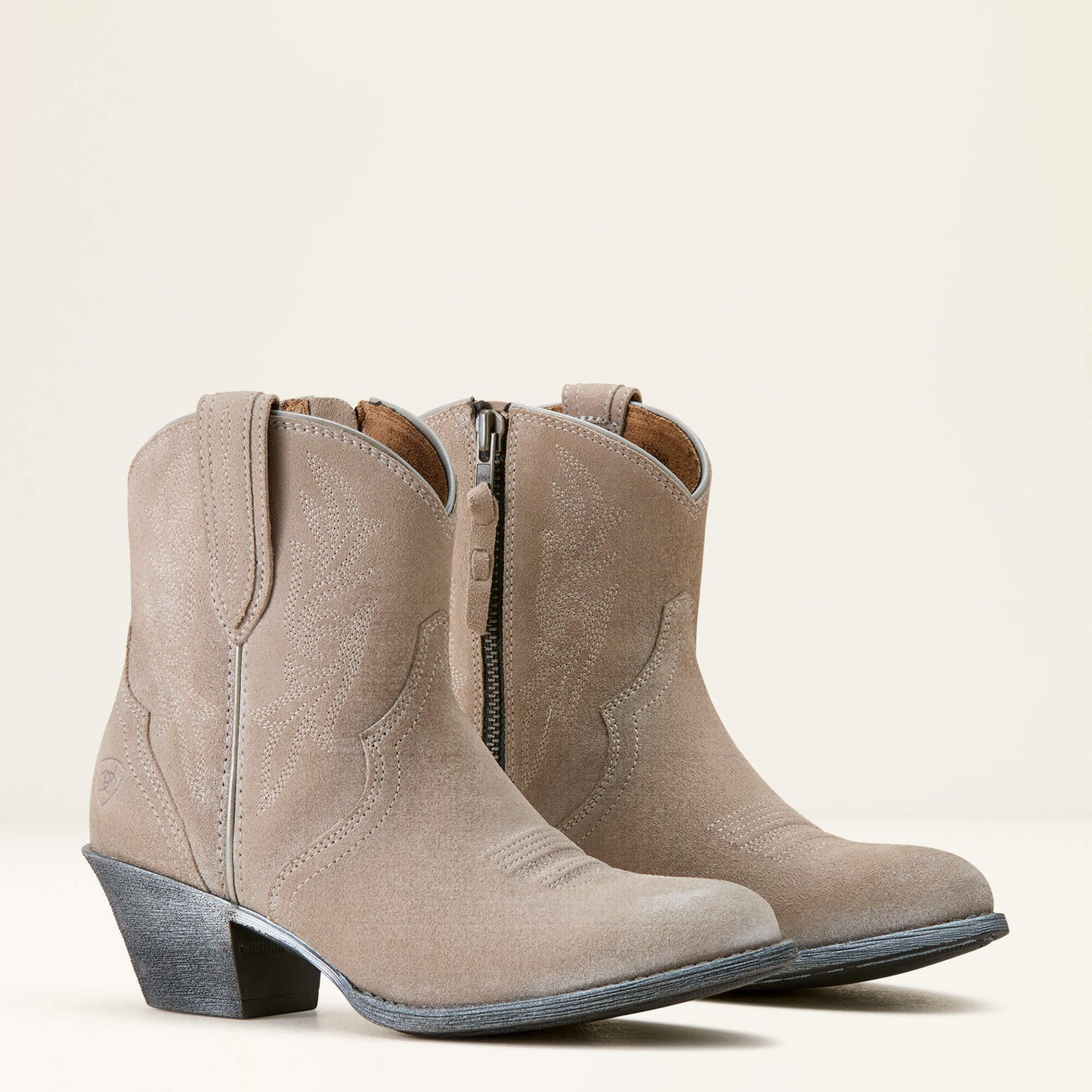 Harlan Western Boot - Granite Grey Suede