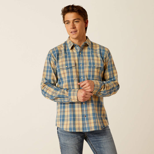 Harlem Retro Fit Western Shirt - Pale Khaki