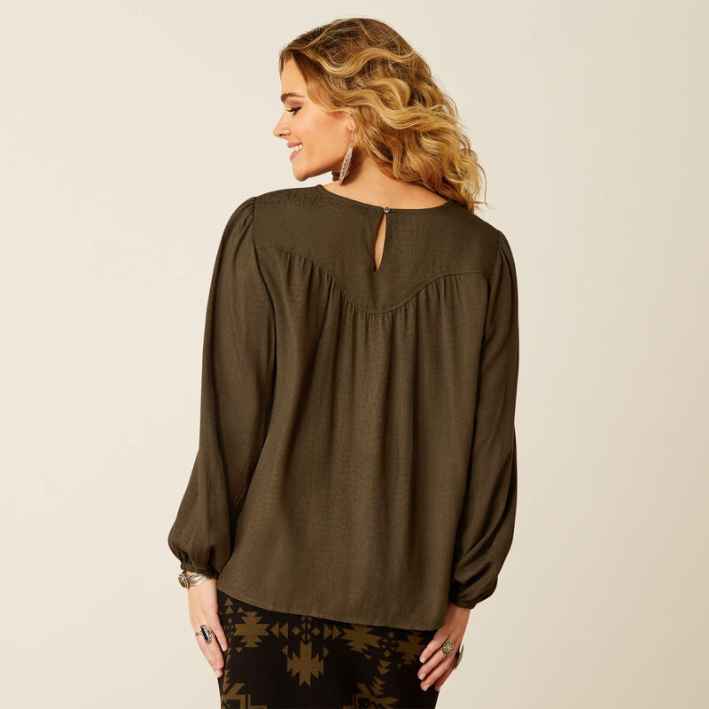 Wisteria Top - Croc Jacquard