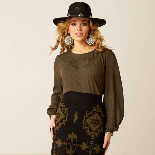 Wisteria Top - Croc Jacquard