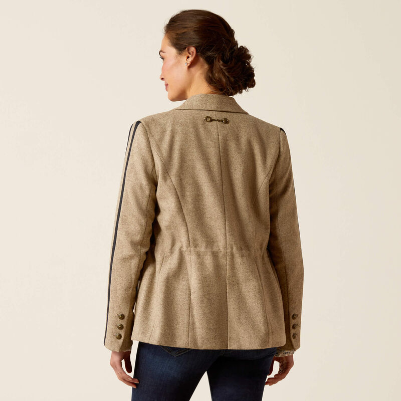 Dornie Wool Blazer - Camel Herringbone