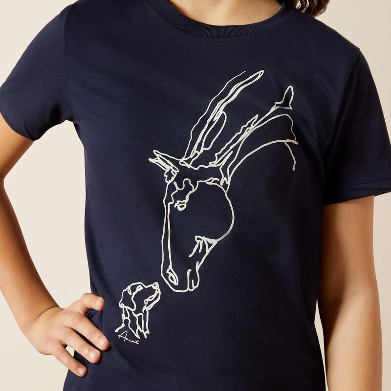 Hay Girl T-Shirt - Navy