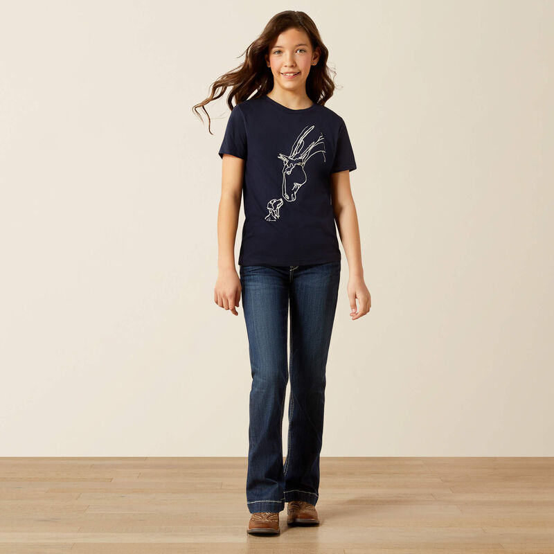 Hay Girl T-Shirt - Navy