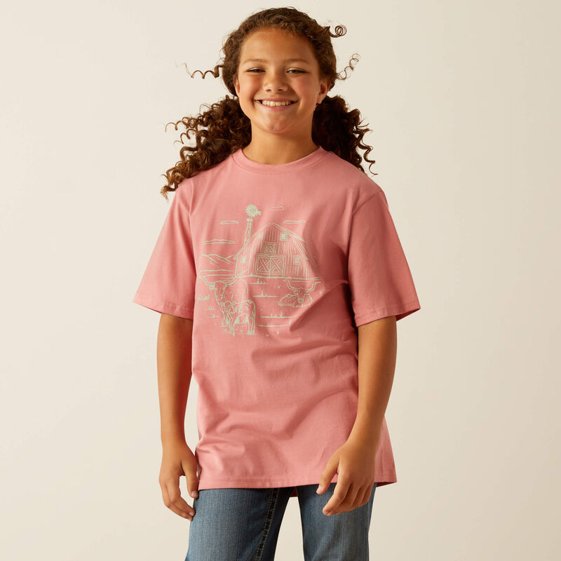 Ariat Farm Scene T-Shirt - Dusty Rose