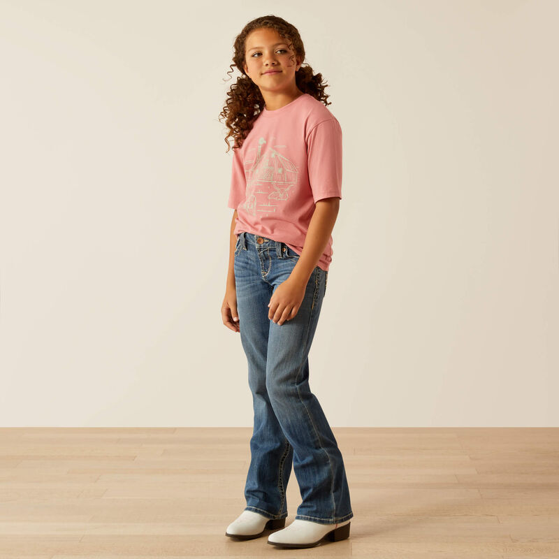 Ariat Farm Scene T-Shirt - Dusty Rose