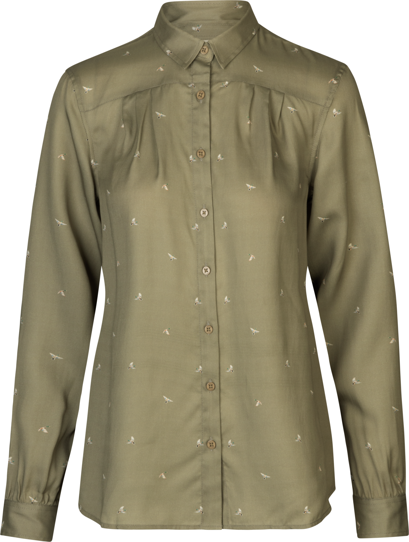 Abigail L/S Shirt - Dust Green/Flying Ducks
