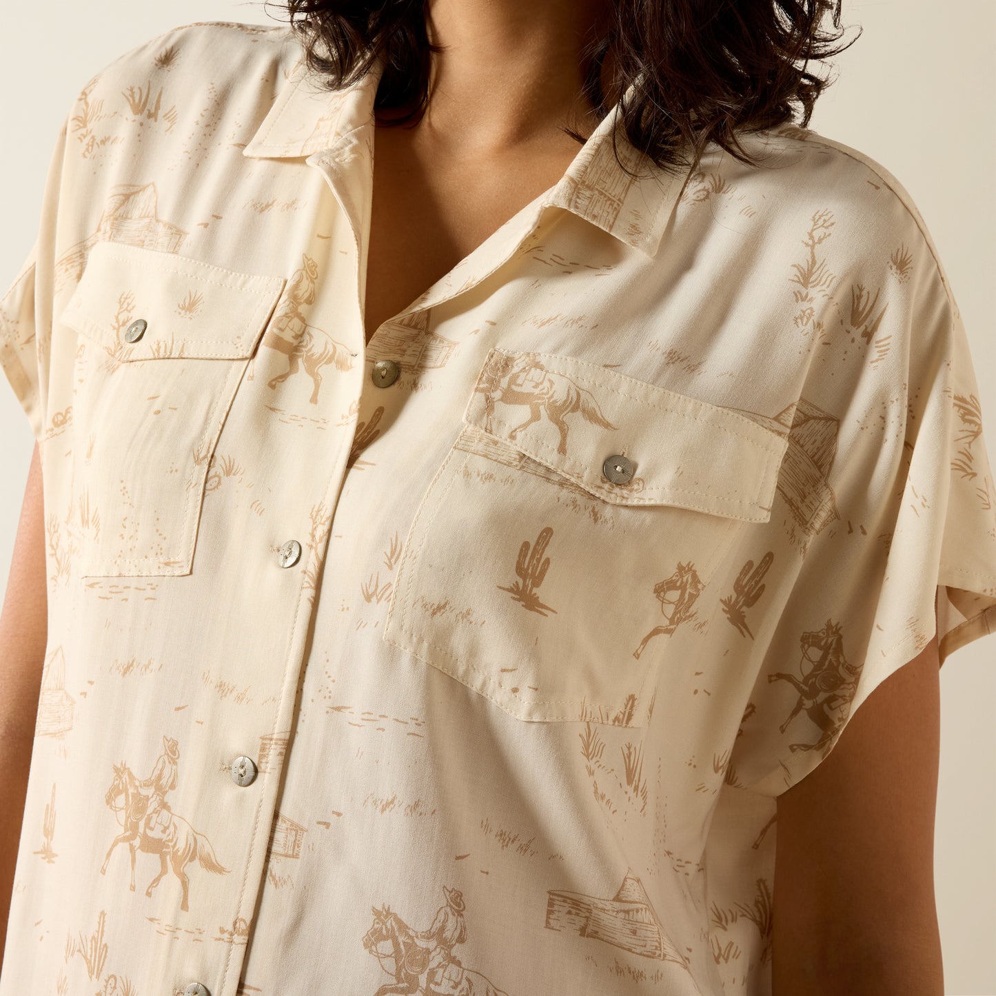 Badlands Western Shirt - Turtledove Ranchscape