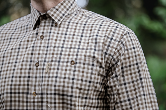 Milford Shirt - Blue/Beige Check