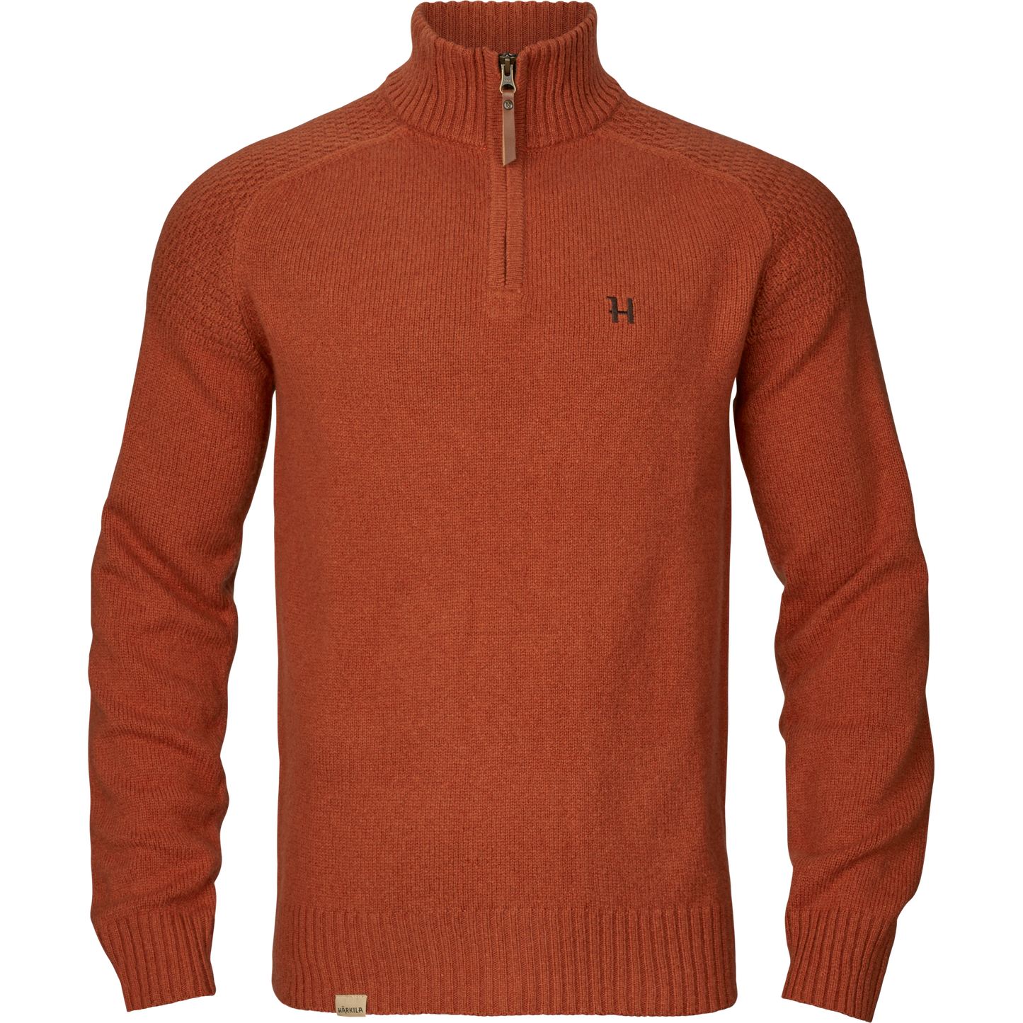 Vincent Merino Half Zip Pullover - Bombay Brown