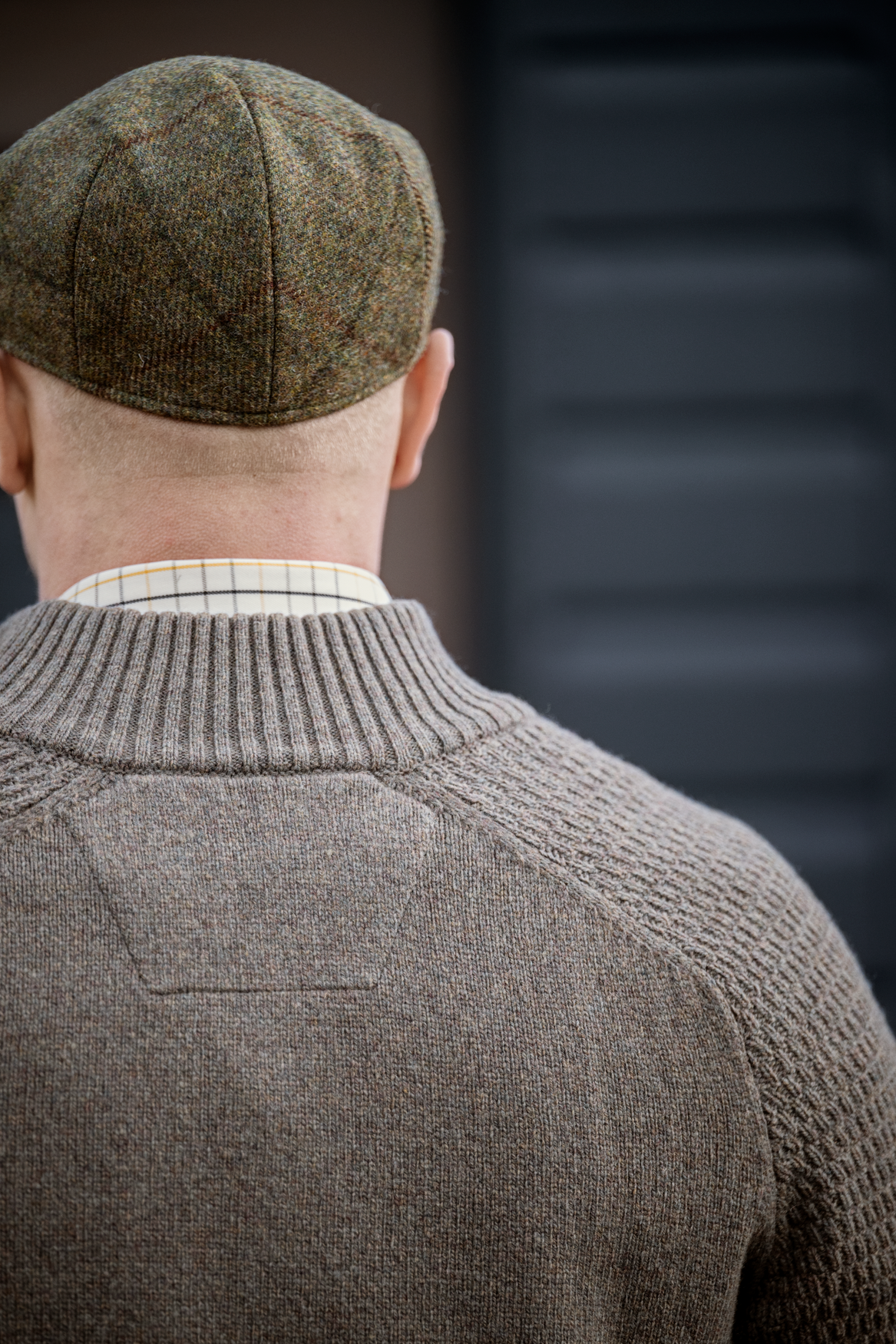 Vincent Merino Half Zip Pullover - Dark Sand