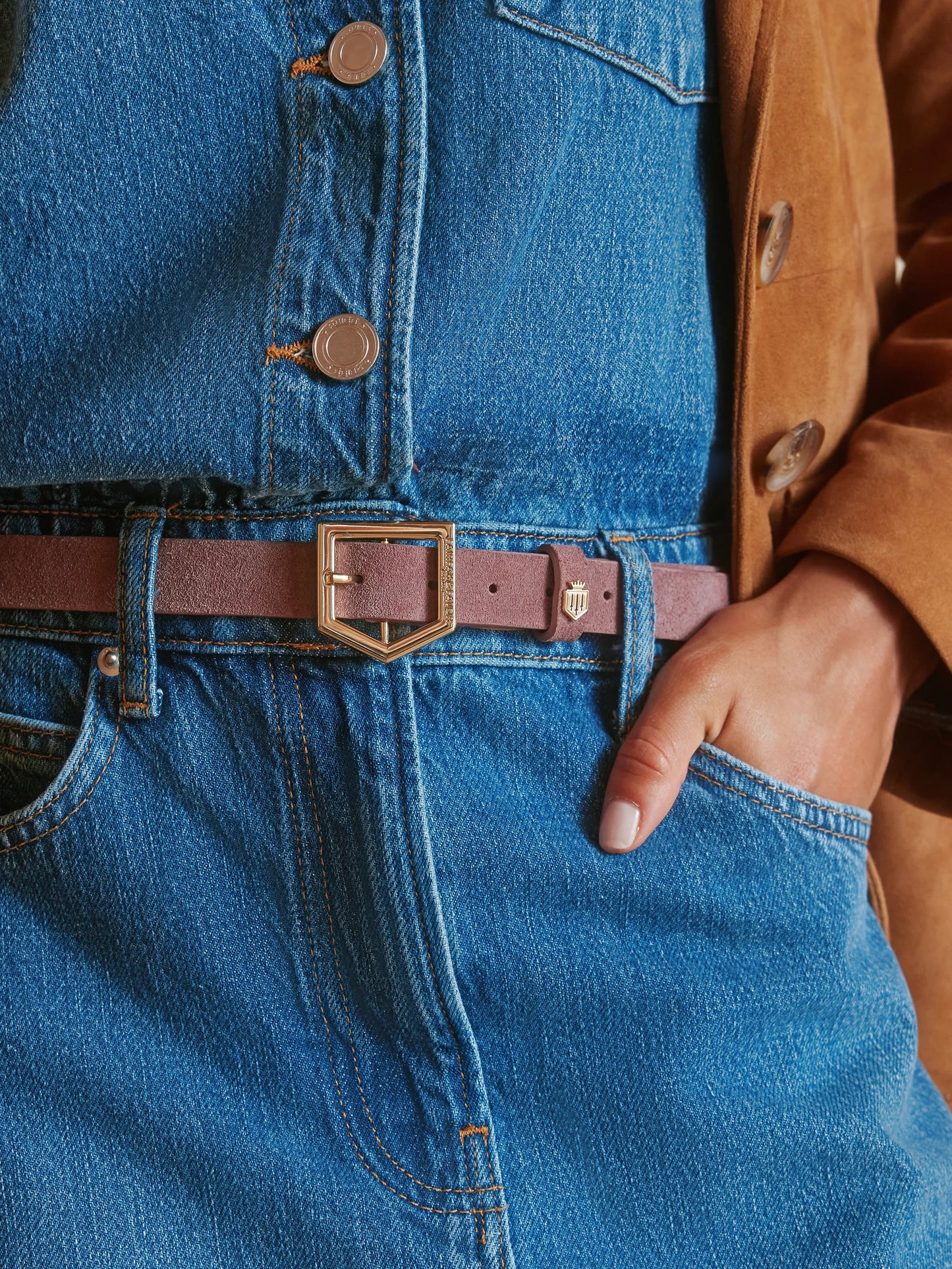 Sennowe Belt - Heather Suede