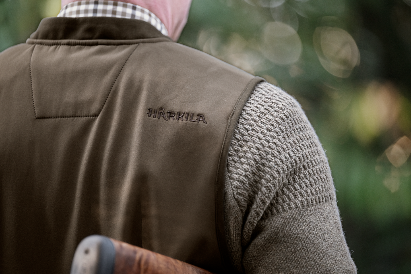 Skye Shooting Waistcoat - Willow Green/Shadow Brown