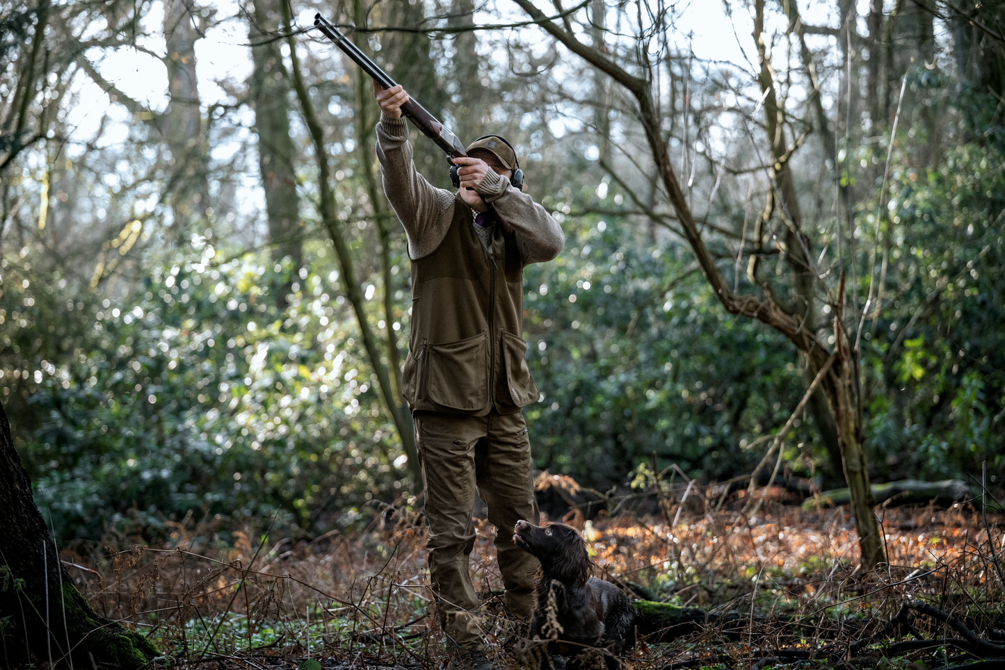 Skye Shooting Waistcoat - Willow Green/Shadow Brown