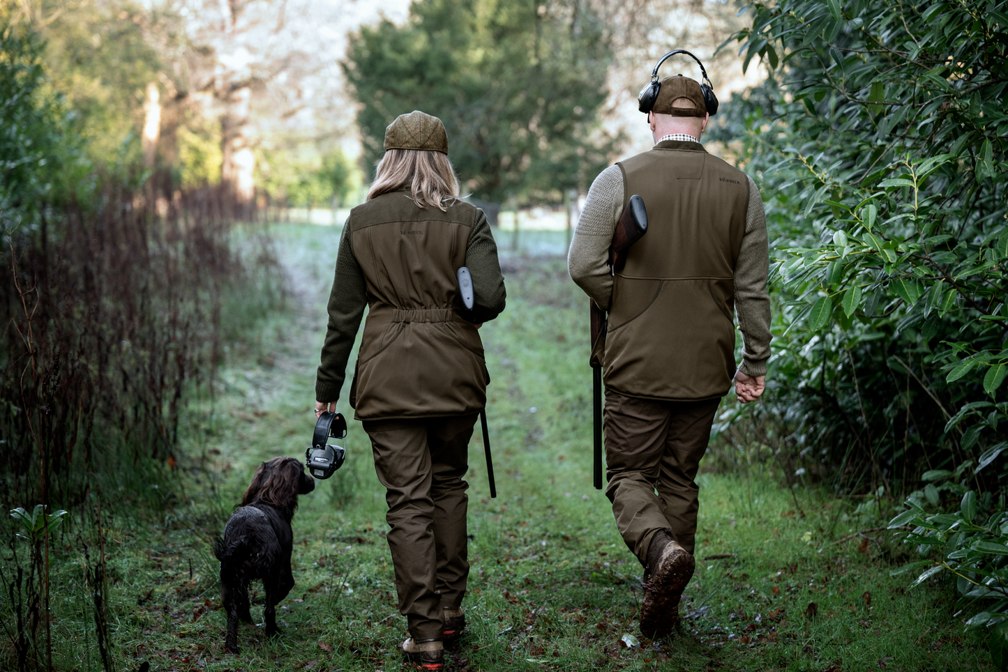 Skye Shooting Waistcoat - Willow Green/Shadow Brown