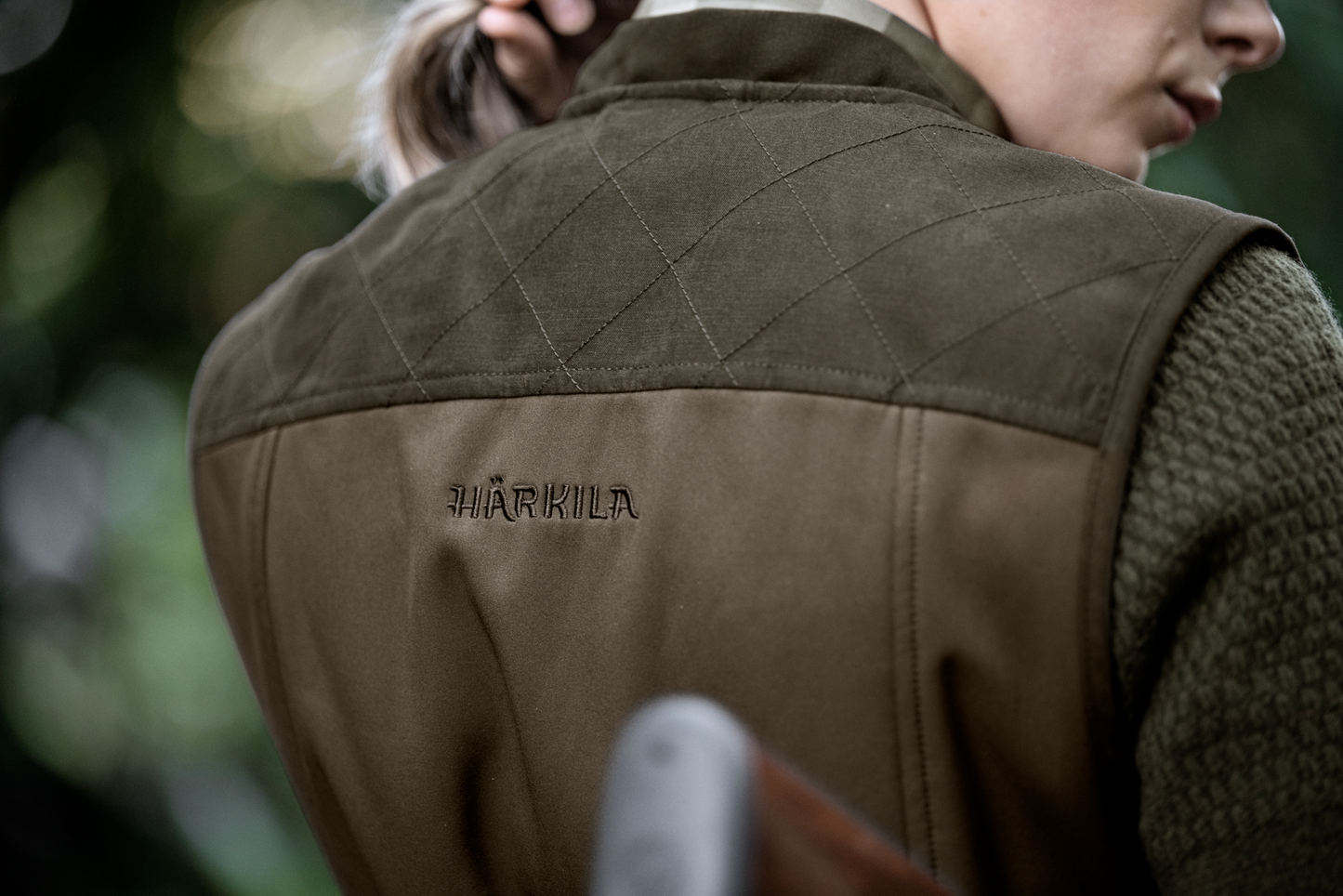 Women's Skye Shooting Waistcoat - Willow Green/Shadow Brown