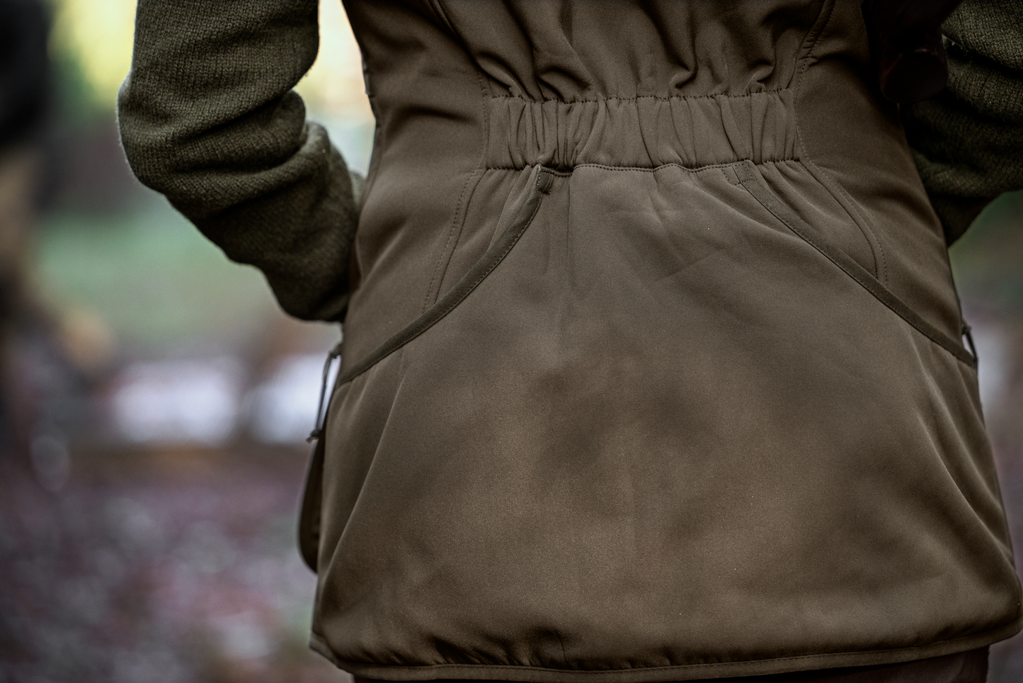 Women's Skye Shooting Waistcoat - Willow Green/Shadow Brown