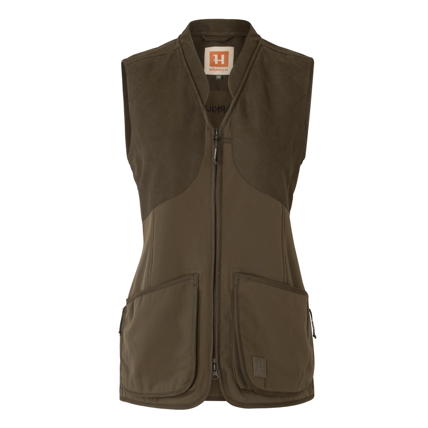 Women's Skye Shooting Waistcoat - Willow Green/Shadow Brown