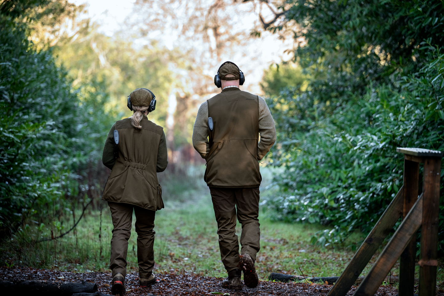 Women's Skye Shooting Waistcoat - Willow Green/Shadow Brown