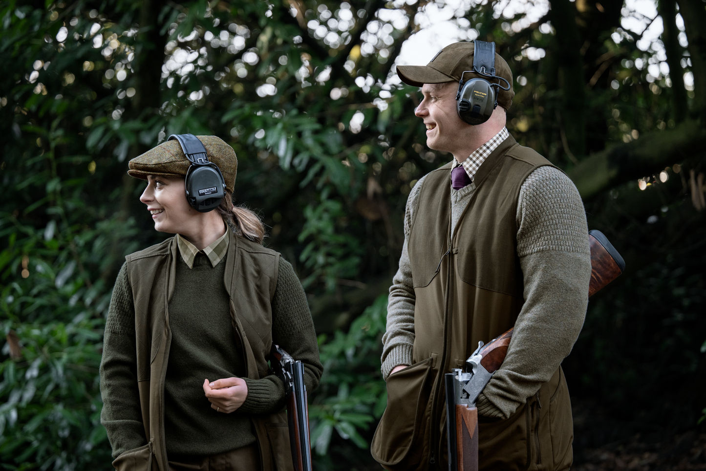 Women's Skye Shooting Waistcoat - Willow Green/Shadow Brown