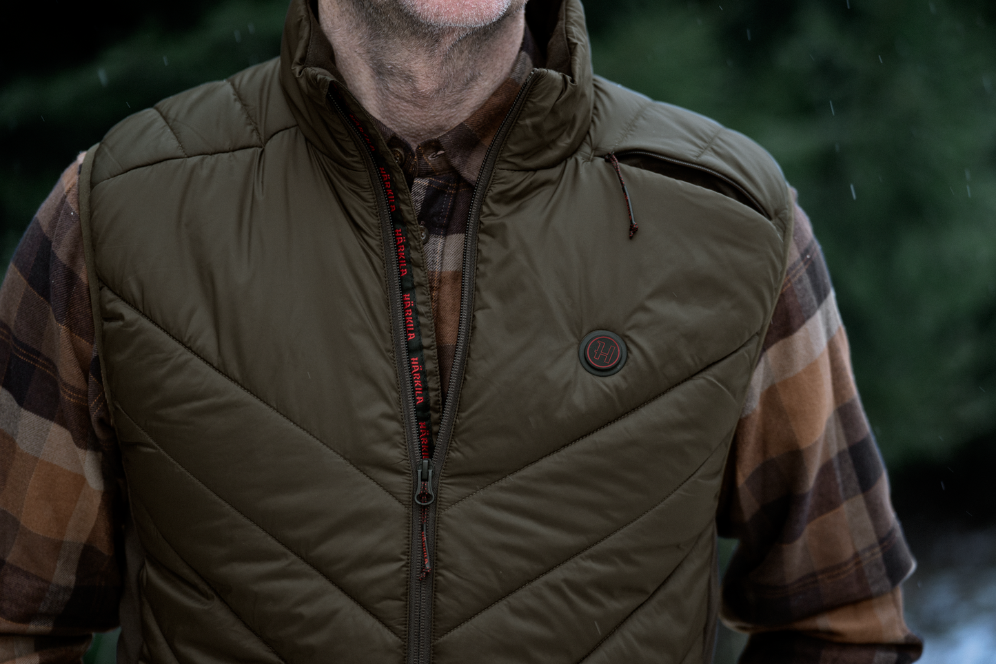 Härkila Heat Insulated Waistcoat - Willow Green/Shadow Brown
