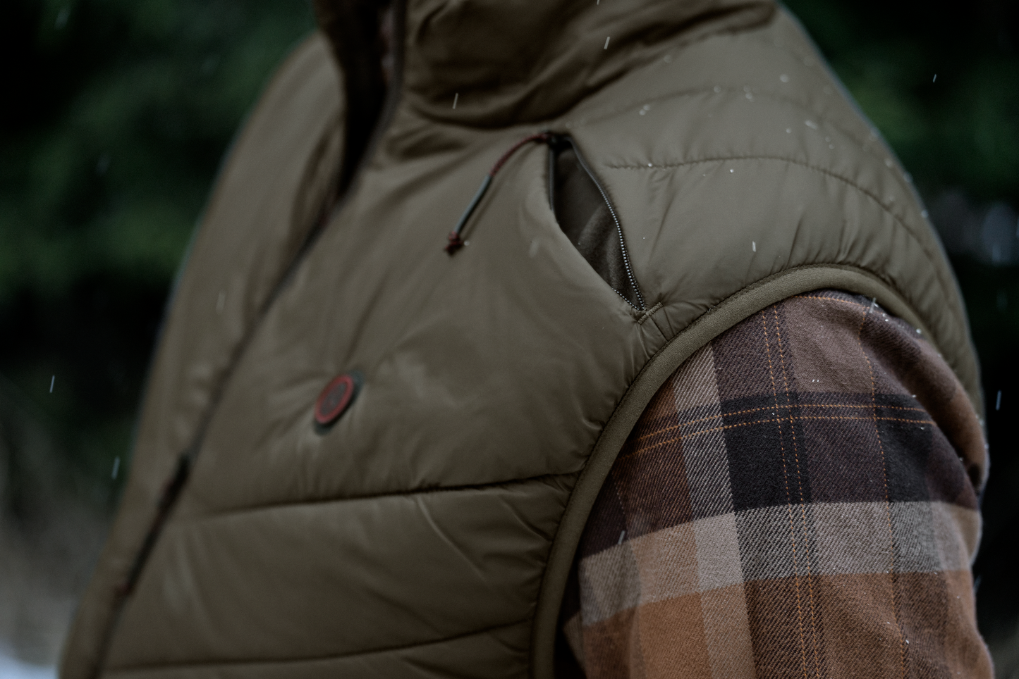 Härkila Heat Insulated Waistcoat - Willow Green/Shadow Brown