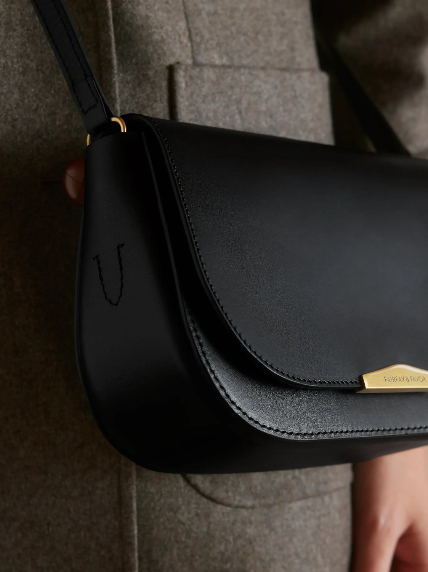Rye Cross Body Bag - Black Leather