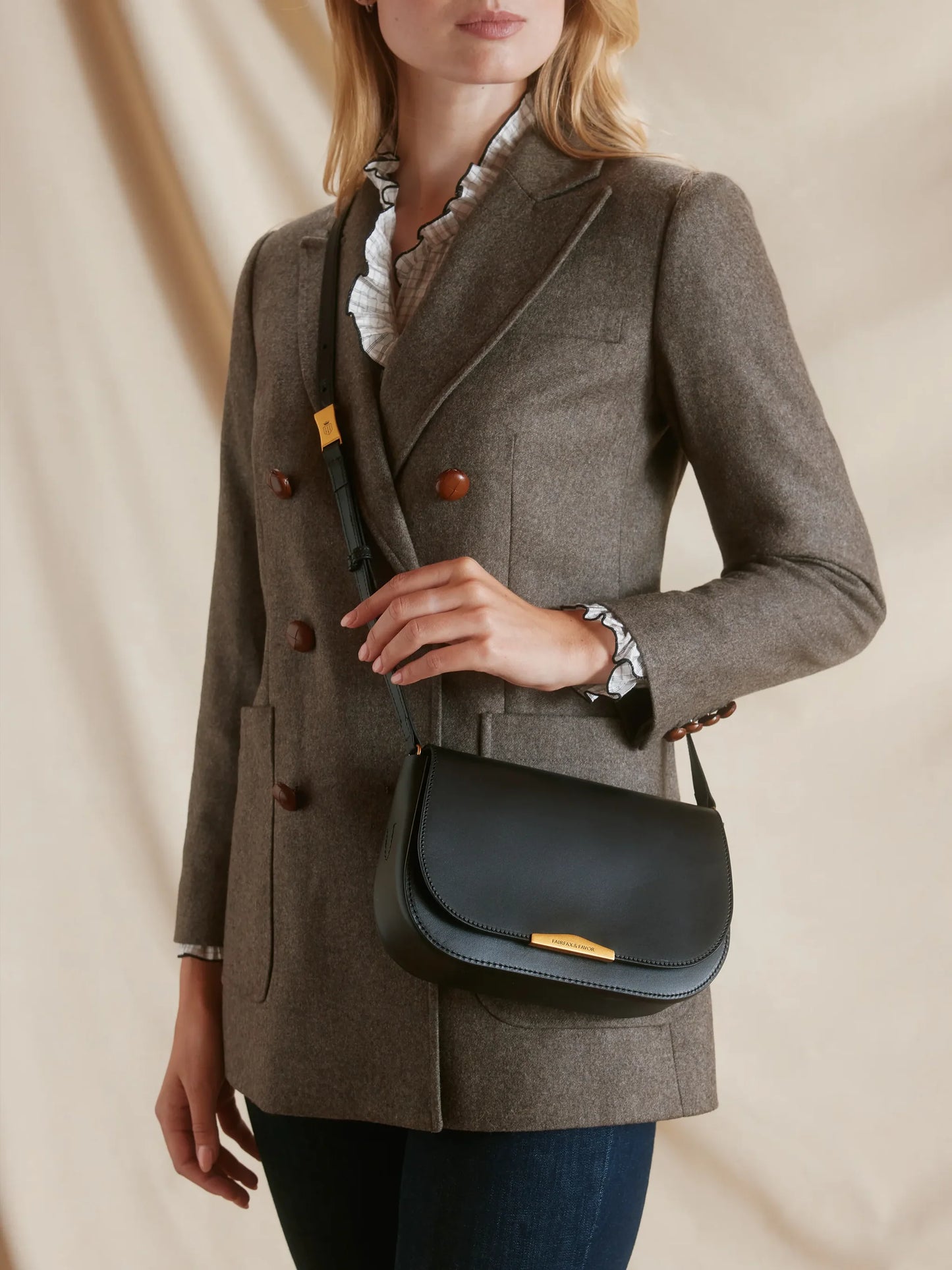 Rye Cross Body Bag - Black Leather