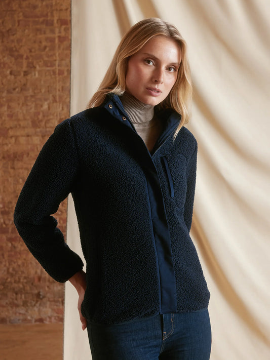Agnes Fleece Jacket - Navy