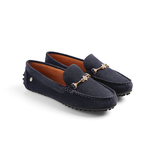 Trinity Driver - Navy Suede