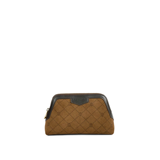 Bircham Pouch - Printed Tan Suede