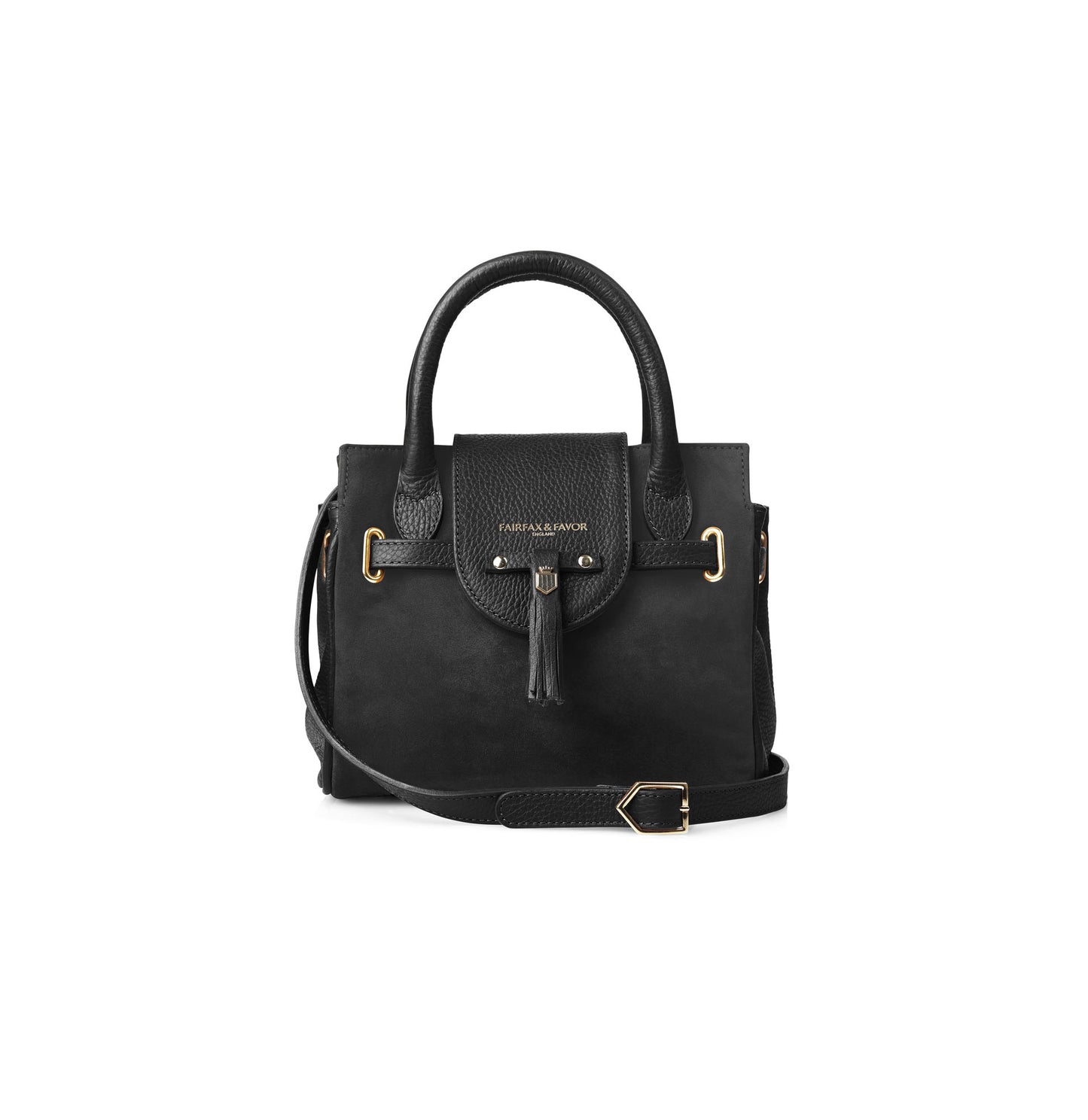 Mini Windsor Handbag - Black Suede