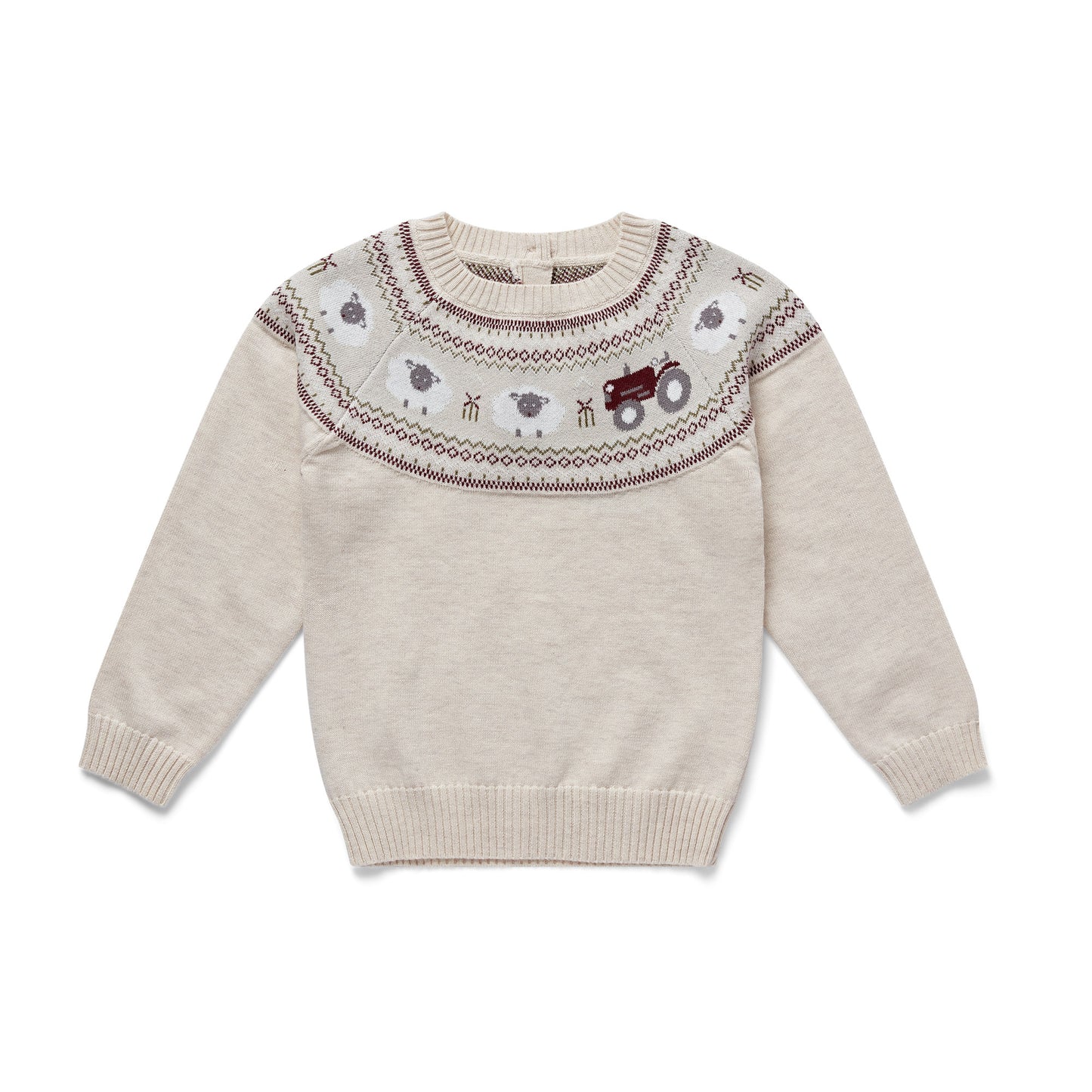 Organic Cotton Sheep Jumper - Oatmeal