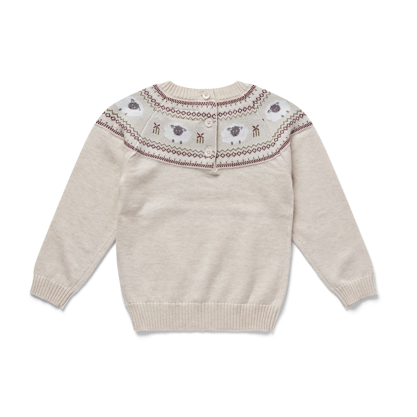 Organic Cotton Sheep Jumper - Oatmeal