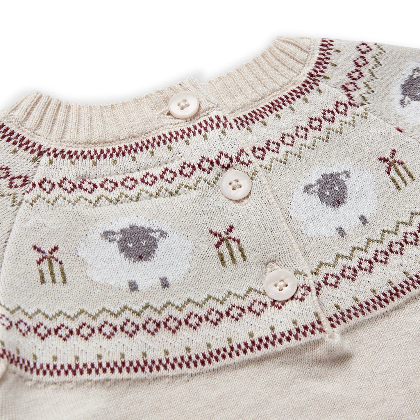 Organic Cotton Sheep Jumper - Oatmeal