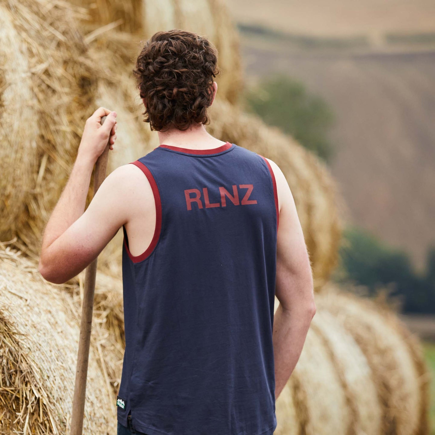 Unisex Backslider Singlet Top - Navy Multi