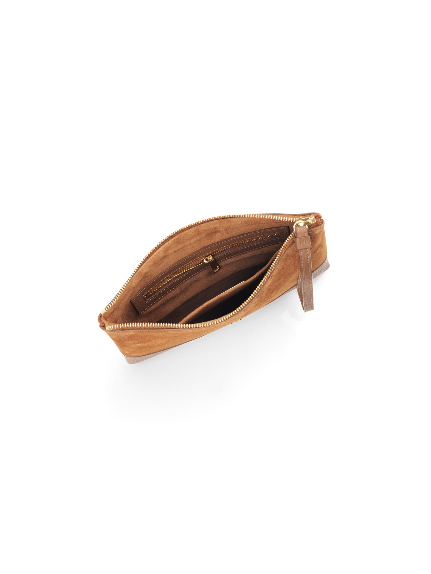Highbury Clutch Bag - Tan Suede