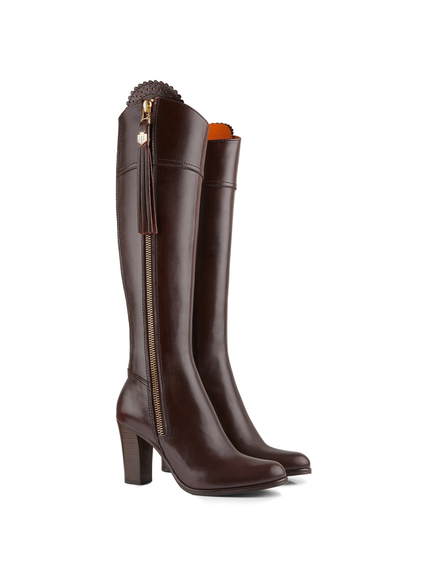 High Heeled Regina - Mahogany Leather