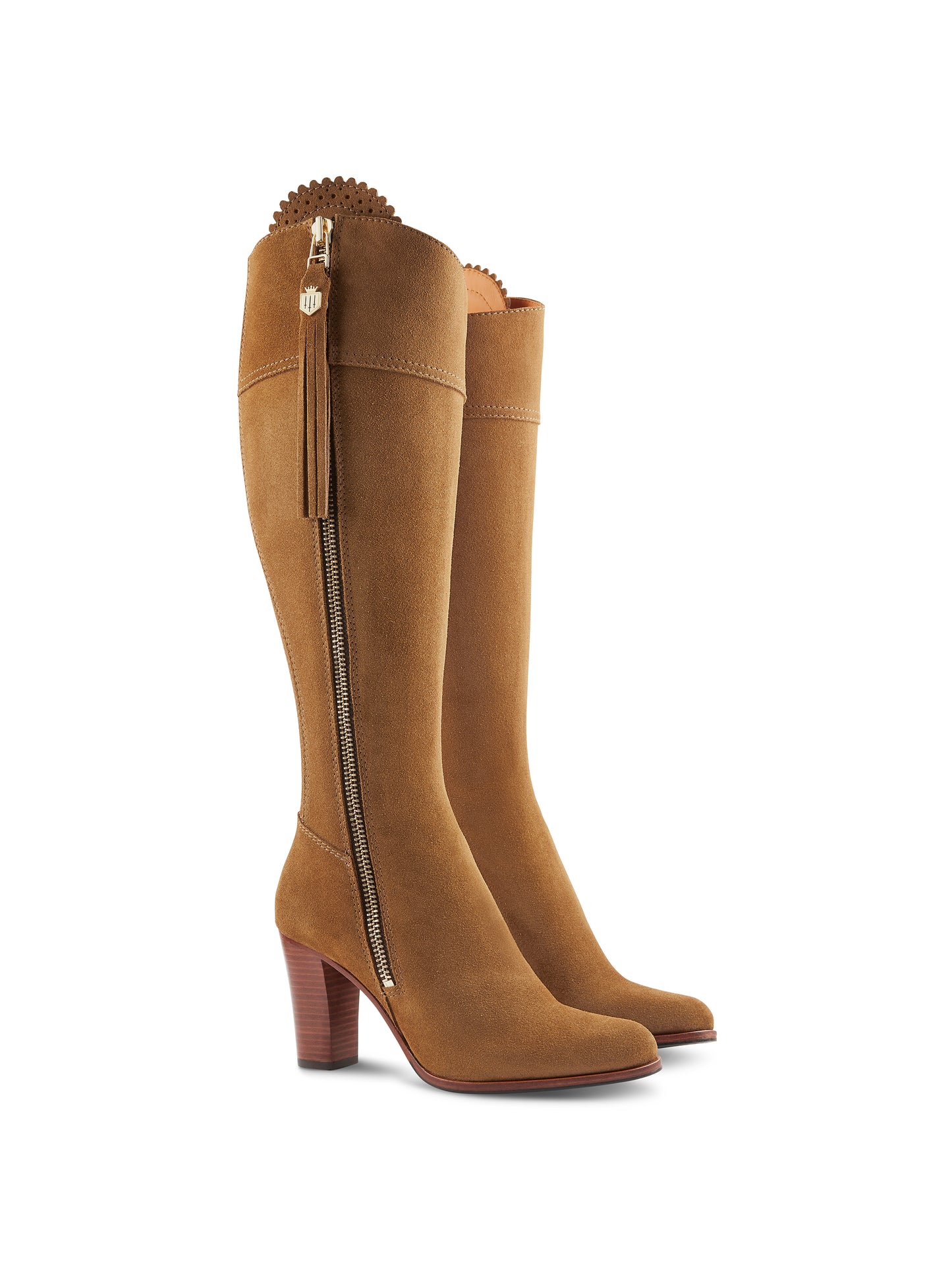 High Heeled Regina - Tan Suede (Sporting Fit)