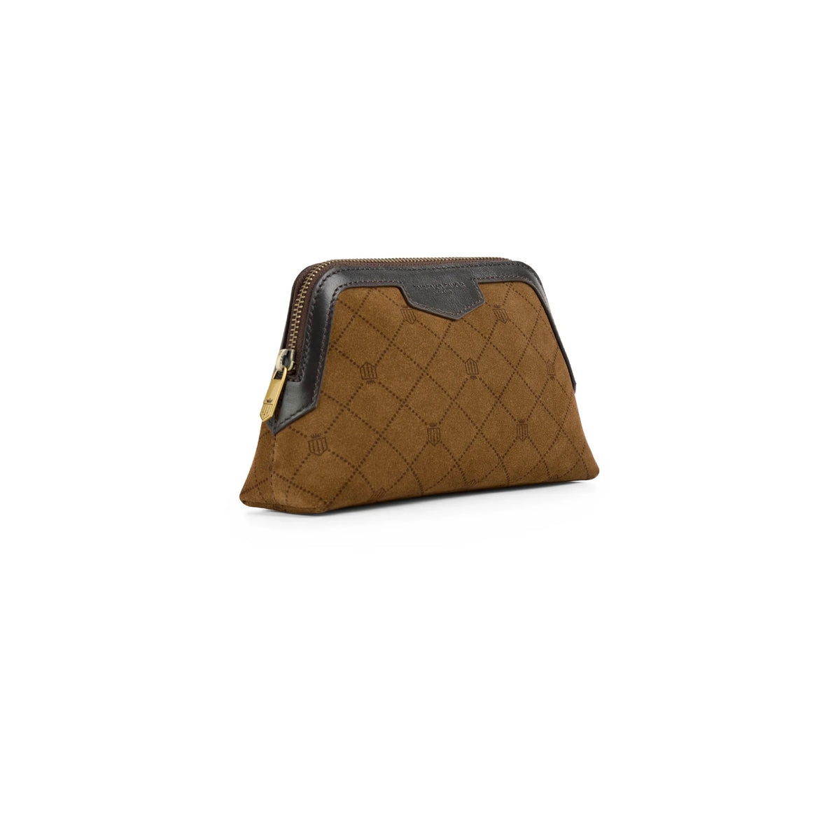 Bircham Pouch - Printed Tan Suede