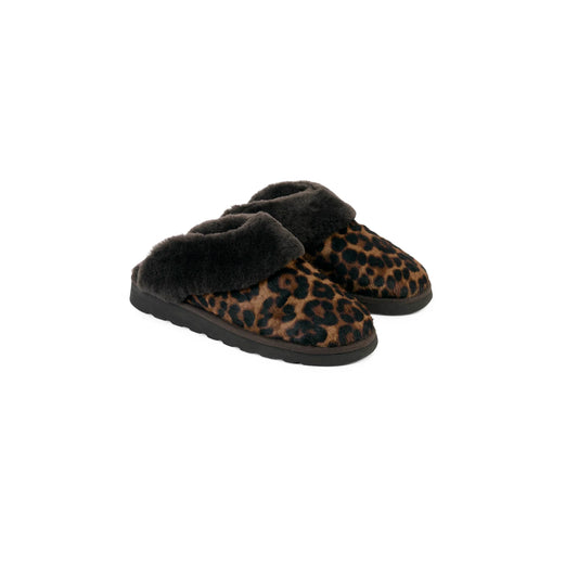 Glencoe Slippers - Leopard Haircalf
