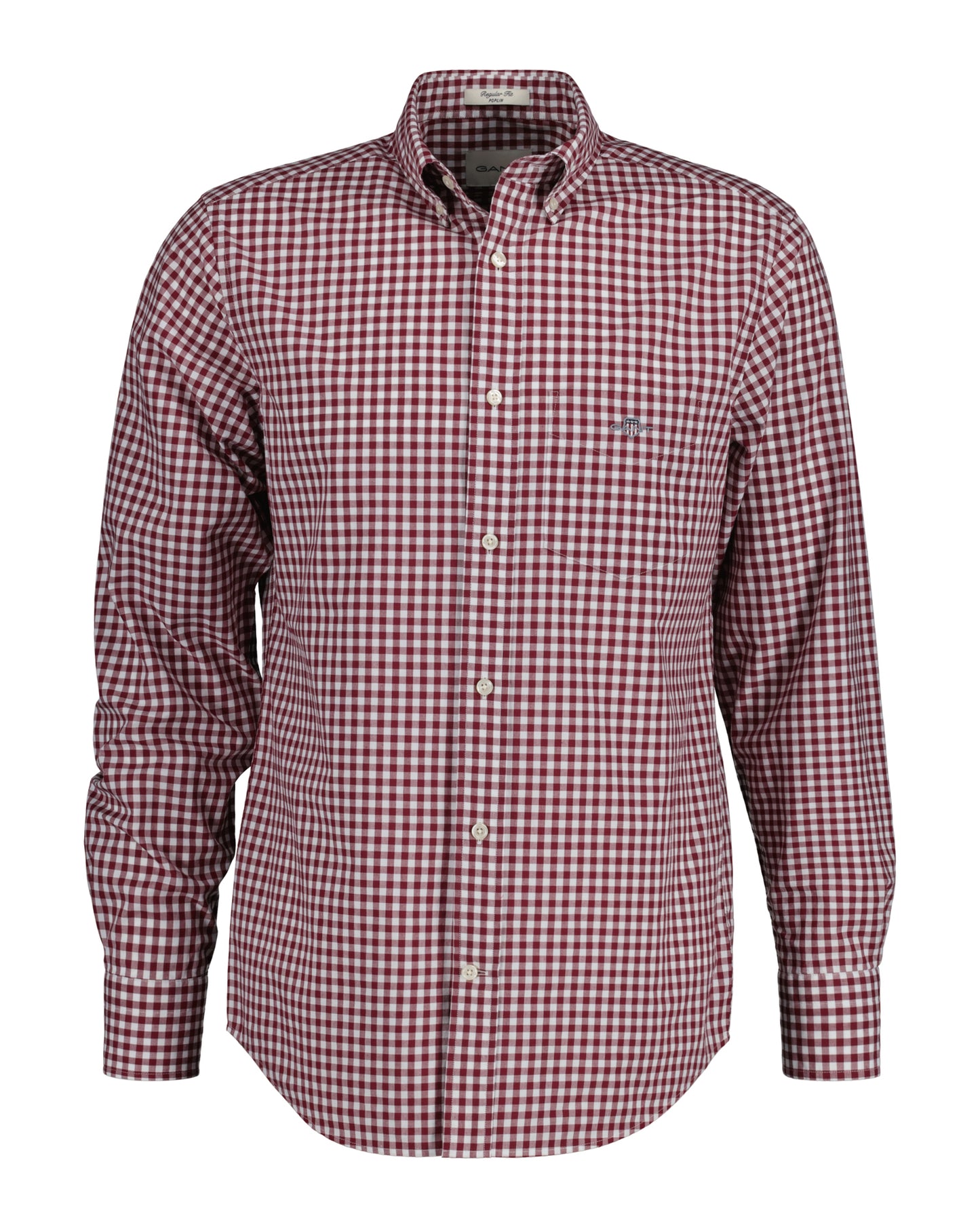 Regular Fit Gingham Poplin Shirt - Plumped Red