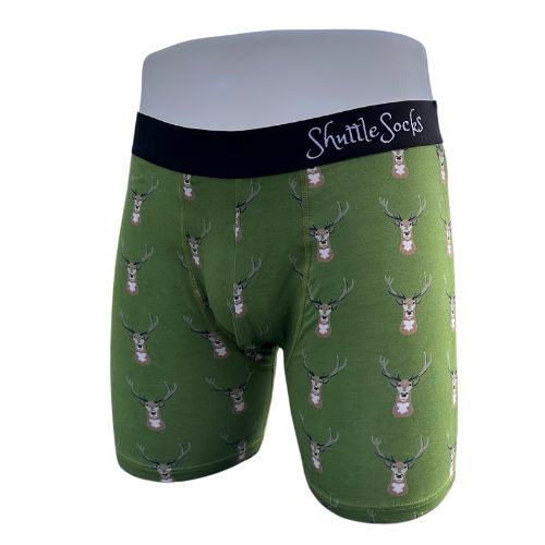 Gamekeeper Green Stag Boxers