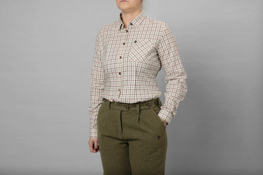 Kerry Shooting Shirt - Cabernet/Blue Check