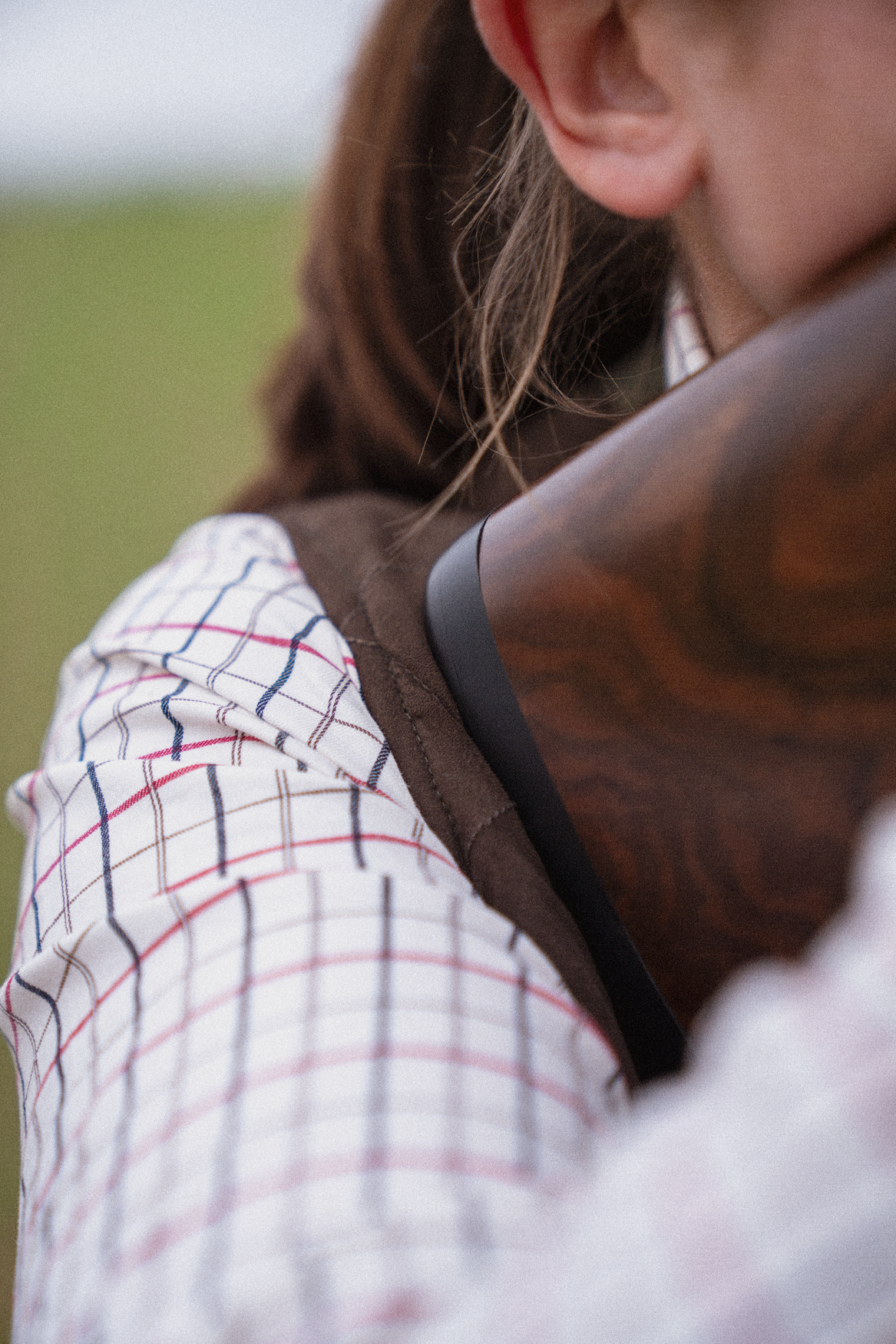 Kerry Shooting Shirt - Cabernet/Blue Check