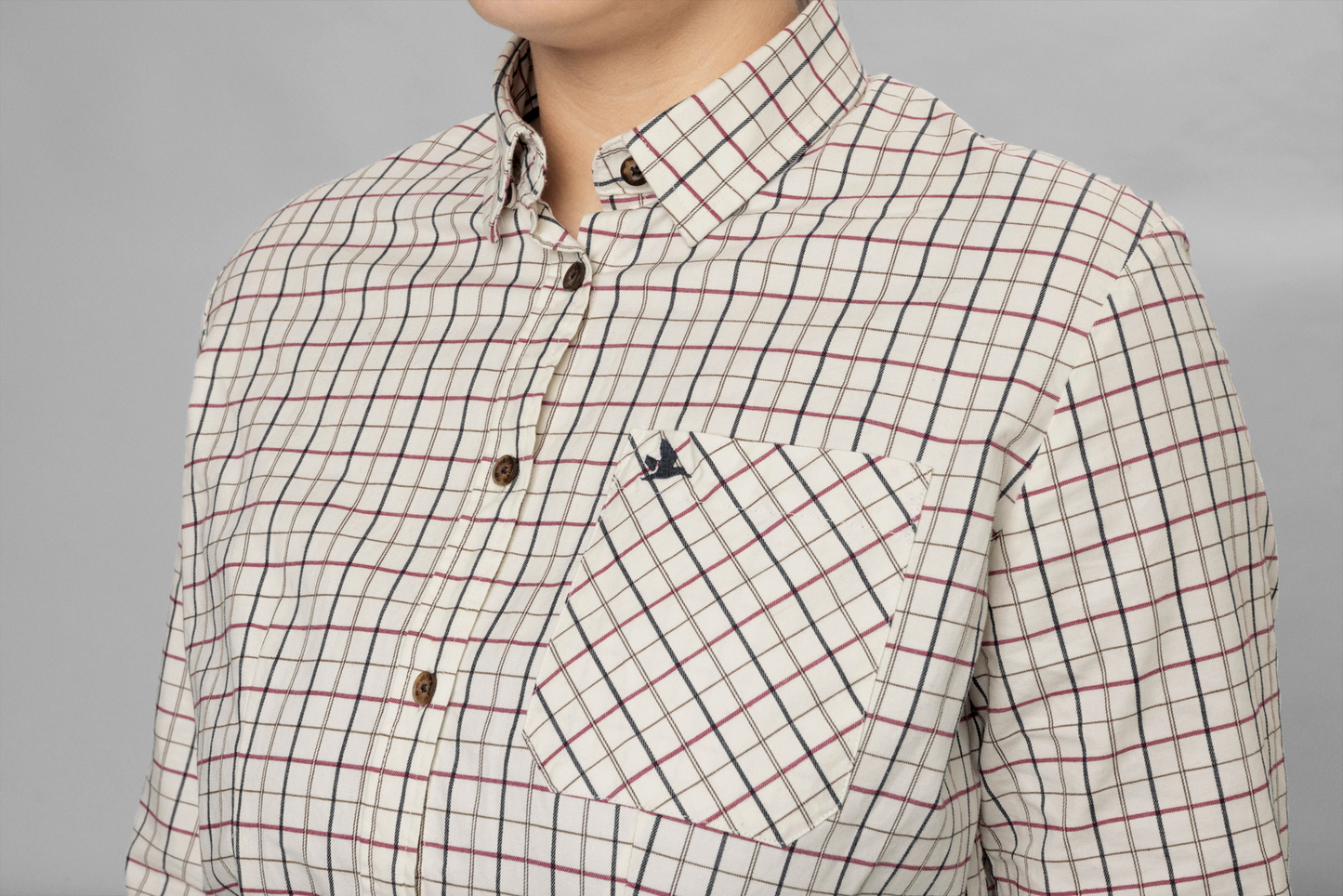 Kerry Shooting Shirt - Cabernet/Blue Check